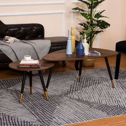 Chic Nesting Coffee Tables - Elegant Stackable Design for Modern Spaces