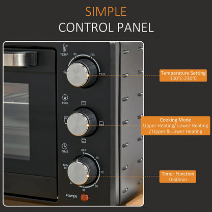 Versatile 21L Mini Oven: Grill, Toast & Bake with Timer - 1400W Power!