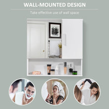Load image into Gallery viewer, Elegant White Wall-Mounted Mirror Cabinet with Smart Storage &amp; Soft-Close Door
