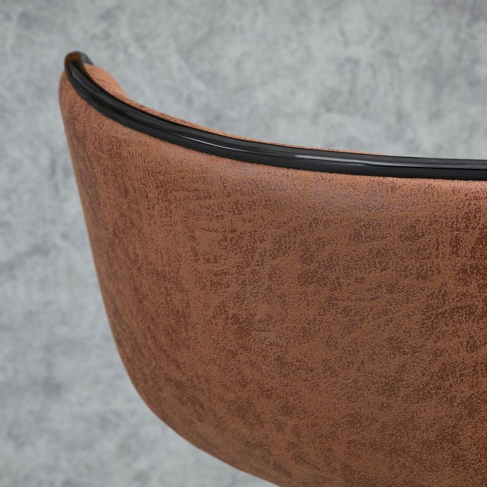 Adjustable Vintage Bar Stool Set of 2 - Stylish Microfiber Comfort & Support