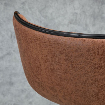 Adjustable Vintage Bar Stool Set of 2 - Stylish Microfiber Comfort & Support