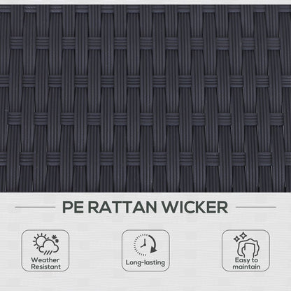 Adjustable Black Rattan Lounger Set - Ultimate Comfort for Sun-soaked Bliss