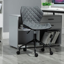 Load image into Gallery viewer, Modern Adjustable Swivel Desk Chair with Nylon Wheels - Linen Grey Comfort
