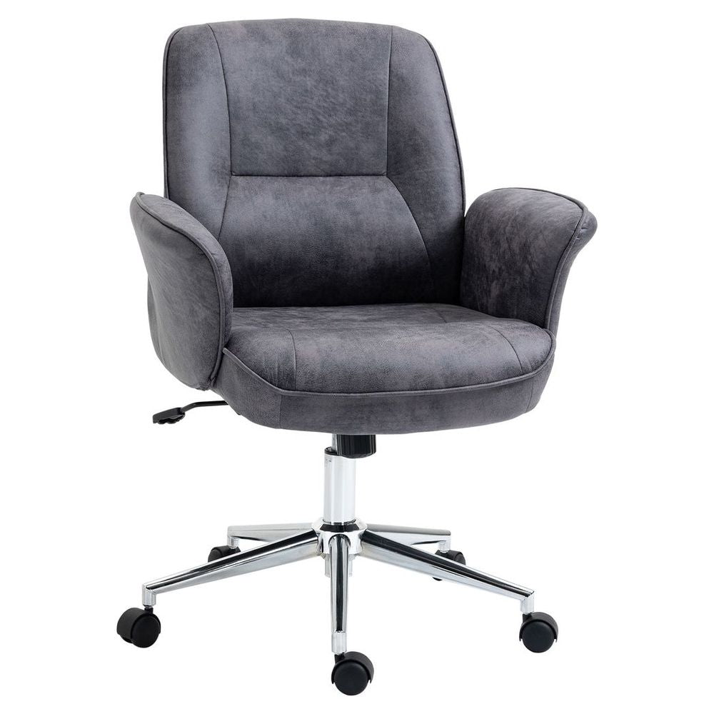 Vinsetto Ergonomic Swivel Desk Chair - Stylish Comfort in Deep Grey