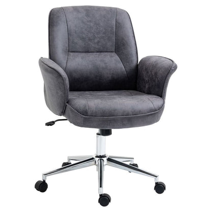 Vinsetto Ergonomic Swivel Desk Chair - Stylish Comfort in Deep Grey