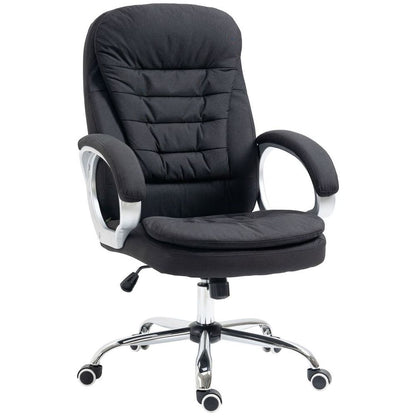 Executive Office Chair with 360� Swivel Wheels Armrests Adjustable Height Black