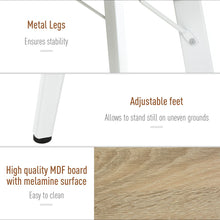 Load image into Gallery viewer, Built-In Storage Desk Workstation Steel w/ Adjustable Feet Drawer White
