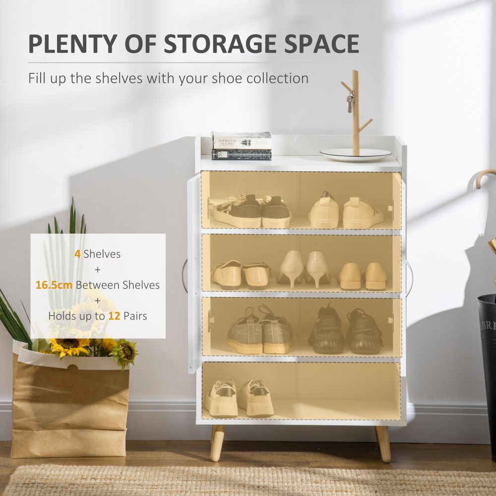 Sleek Modern Shoe Cabinet with Doors - Stylish Storage for Every Entryway!