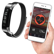 Load image into Gallery viewer, Aquarius AQ115 Splash-Proof Fitness Tracker: Sleek Metal Mesh &amp; Alerts
