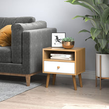 Load image into Gallery viewer, Modern Minimalist Nightstand with Drawer &amp; Shelf - Stylish Bedside Storage

