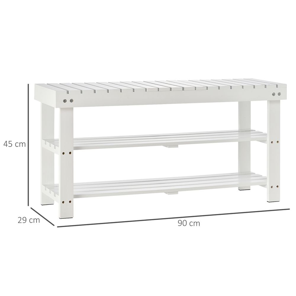 Stylish 3-Tier Shoe Rack with Hidden Storage - Durable Wood Frame & Open Design