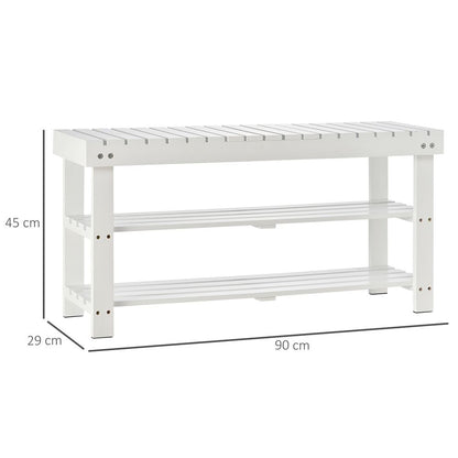 Stylish 3-Tier Shoe Rack with Hidden Storage - Durable Wood Frame & Open Design