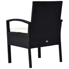 Load image into Gallery viewer, Outsunny Chic 2-Seater Rattan Bistro Set - Durable Steel Frame for Outdoor Bliss

