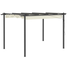 Load image into Gallery viewer, Adjustable 4x3m Aluminum Pergola Gazebo with Retractable Canopy - Cream White
