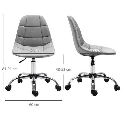 Vinsetto Grey Ergonomic Office Chair - Adjustable Height & Luxurious Comfort