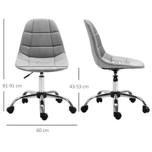 Load image into Gallery viewer, Vinsetto Grey Ergonomic Office Chair - Adjustable Height &amp; Luxurious Comfort
