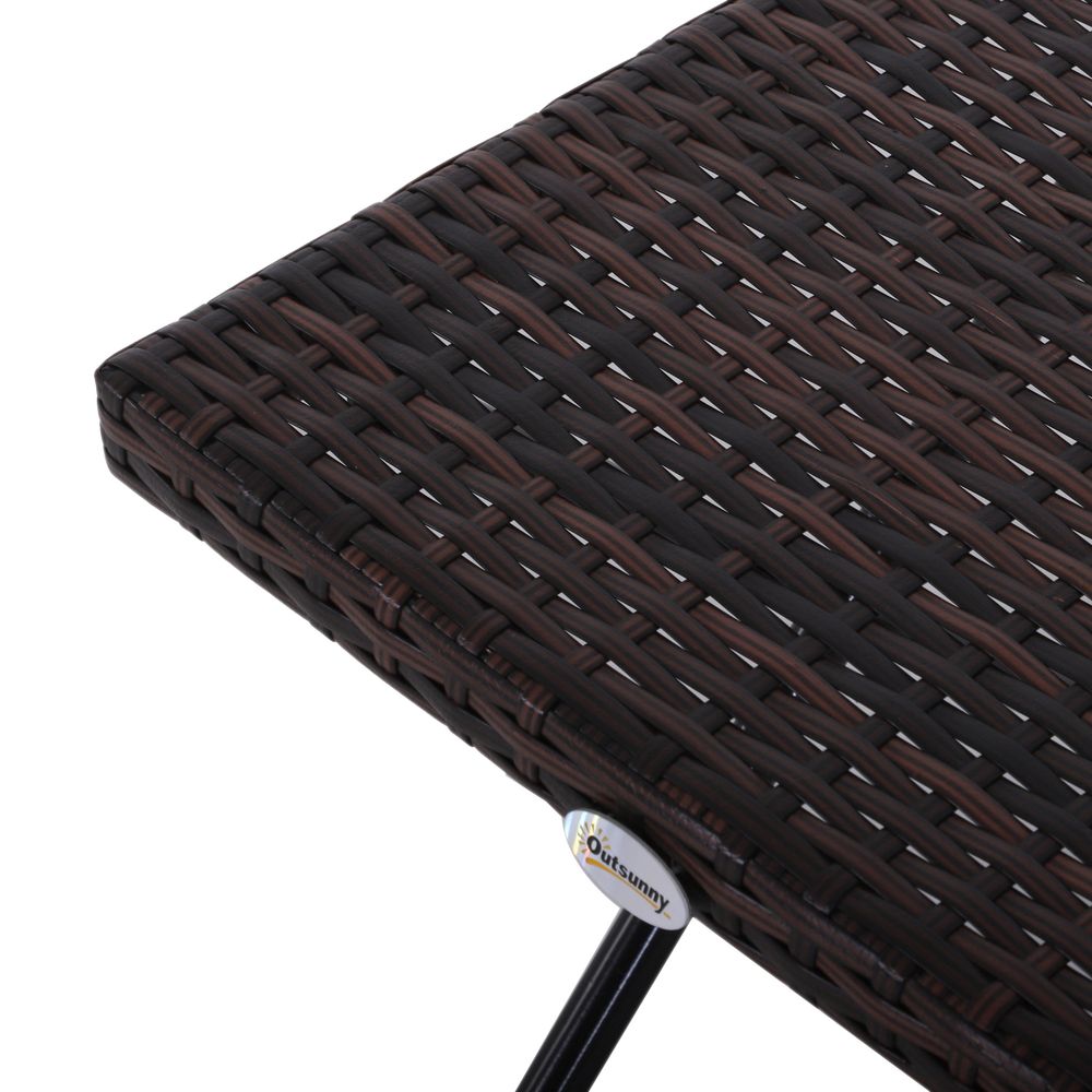 Versatile Folding Square Rattan Coffee Table for Outdoor & Indoor Use