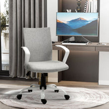 Load image into Gallery viewer, Light Grey Ergonomic Swivel Desk Chair - Adjustable Comfort for Home &amp; Office
