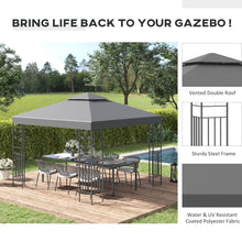 Load image into Gallery viewer, Elegant 3x3m Steel Gazebo Canopy - Perfect Outdoor Shelter for Garden Parties!
