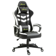 Load image into Gallery viewer, Ultimate Racing Gaming Chair with Lumbar Support &amp; Sleek Design - Black/White
