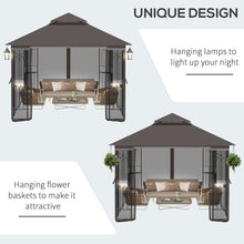 Load image into Gallery viewer, 3x3m Double Tier Gazebo with Mesh Curtains - Your Patio Oasis Awaits!

