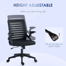 Load image into Gallery viewer, Vinsetto Ergonomic Mesh Office Chair with Lumbar Support &amp; Swivel Design - Black
