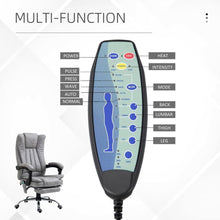 Load image into Gallery viewer, RevivePro 6-Point Heated Massage Office Chair - Grey Microfibre Comfort
