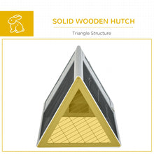 Load image into Gallery viewer, Cozy Triangle Rabbit Hutch with Outdoor Space - Ideal for Bunnies &amp; Guinea Pigs
