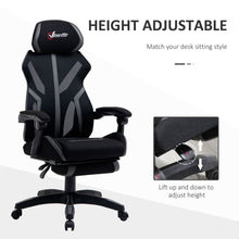 Load image into Gallery viewer, Mesh Task Swivel Chair Office Desk Recliner w/ Lumbar Support, Grey Vinsetto
