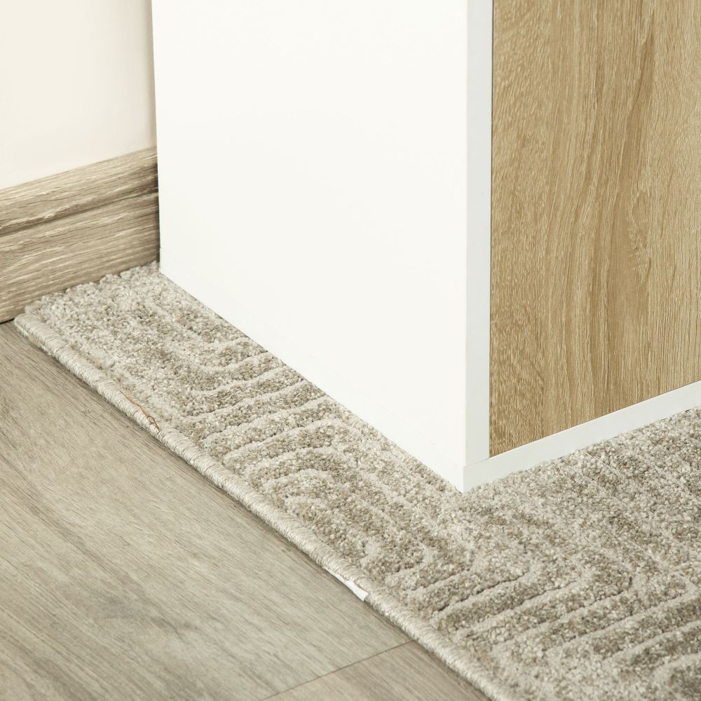 Elegant White & Oak Tall Bookcase with 2 Doors and 4 Shelves for Stylish Storage