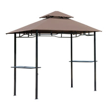 Load image into Gallery viewer, Outsunny 8ft Double-Tier BBQ Gazebo Tent with Shelves &amp; Built-In Opener
