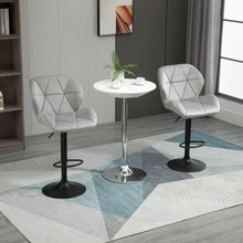 Load image into Gallery viewer, Stylish Adjustable Height Bar Stool Set of 2 - Light Grey Fabric Comfort
