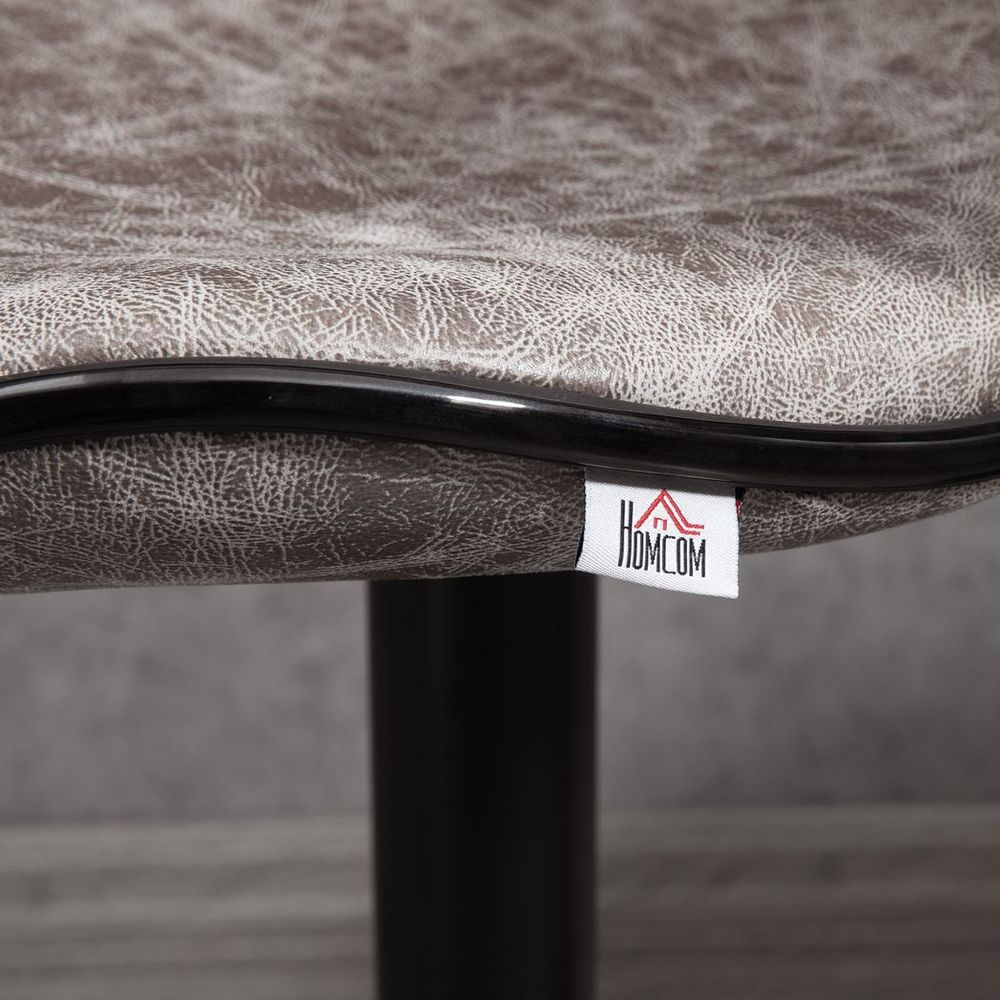 Retro Adjustable Height Bar Stool Set - Comfortable Microfiber Dining Chairs