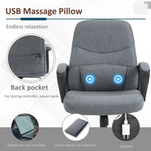 Load image into Gallery viewer, Ergonomic Massage Office Chair: Adjustable &amp; USB-Powered Comfort Station
