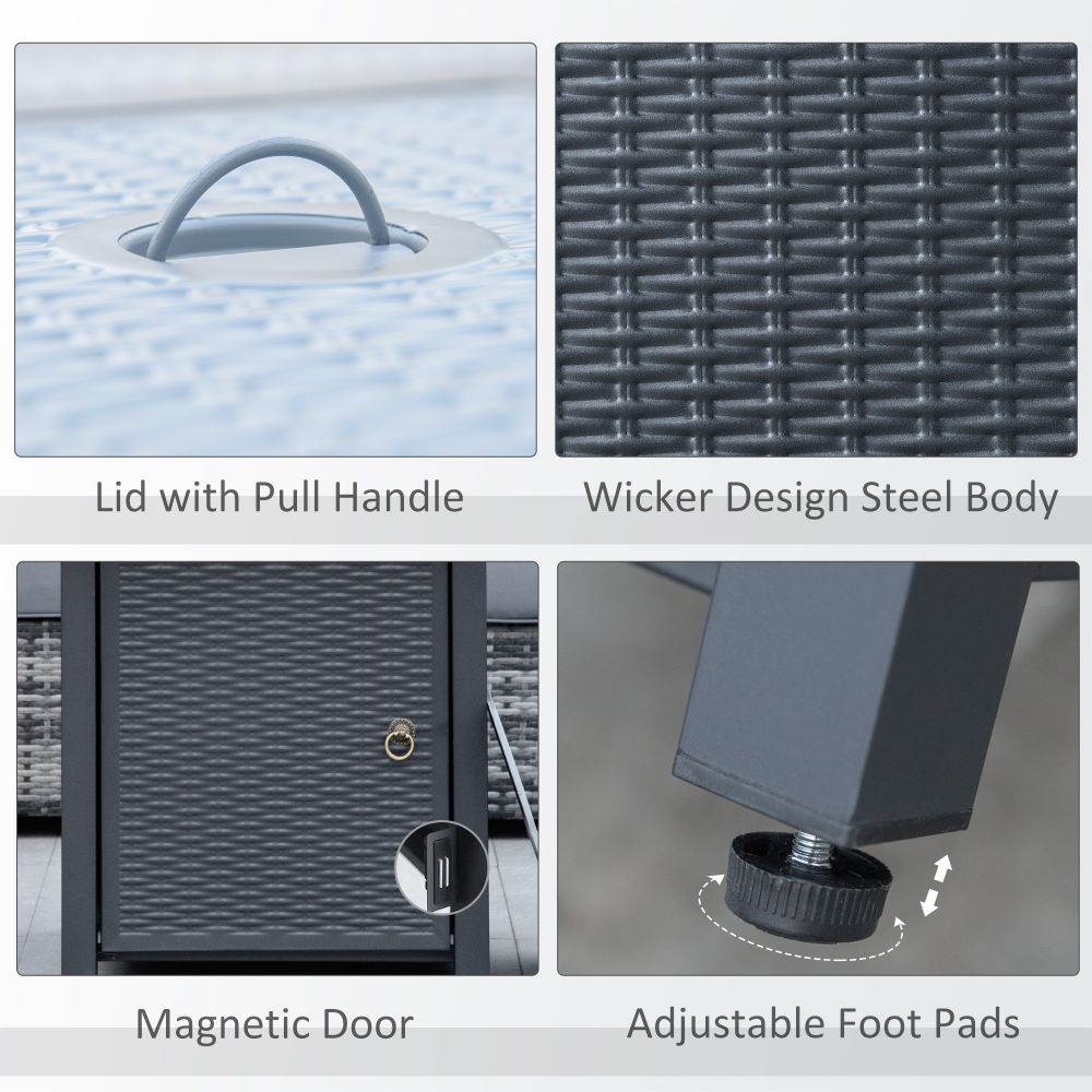 Elegant Rattan Square Propane Fire Pit Table – Smokeless Comfort & Style!