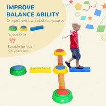 Load image into Gallery viewer, Outsunny 8-Piece Kids Non-Slip Stepping Stones for Safe Outdoor Play Fun
