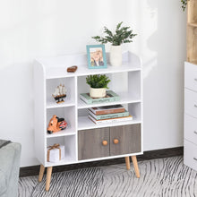 Load image into Gallery viewer, Stylish Multi-Compartment Particle Board Bookcase – Modern Storage Solution
