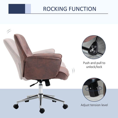 Vinsetto Microfibre Executive Office Chair - Swivel, Tilt & Wheels in Red