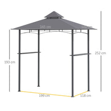 Load image into Gallery viewer, 8ft Double-Tier BBQ Gazebo Canopy: Your Ultimate Outdoor Cooking Oasis
