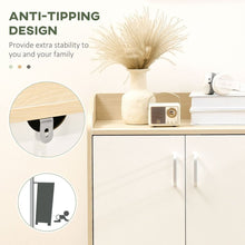 Load image into Gallery viewer, Compact 2-Door Shoe Cabinet with 3 Shelves for 9 Pairs - Space-Saving Design
