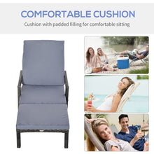 Load image into Gallery viewer, Luxury Mixed Grey Rattan Sun Lounger - Adjustable, Mobile &amp; Stylish Comfort
