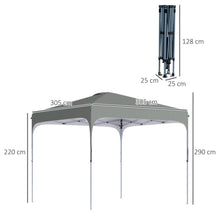 Load image into Gallery viewer, Easy-Setup 3x3M Pop Up Gazebo Tent with Carry Bag &amp; Weight Bags for Outdoor Fun
