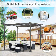 Load image into Gallery viewer, Ultimate 3x3m Steel Pergola Gazebo with Easy Retractable Canopy - Grey
