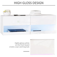 Load image into Gallery viewer, Modern Wall-Mount TV Stand with LED Lights &amp; Smart Cable Management
