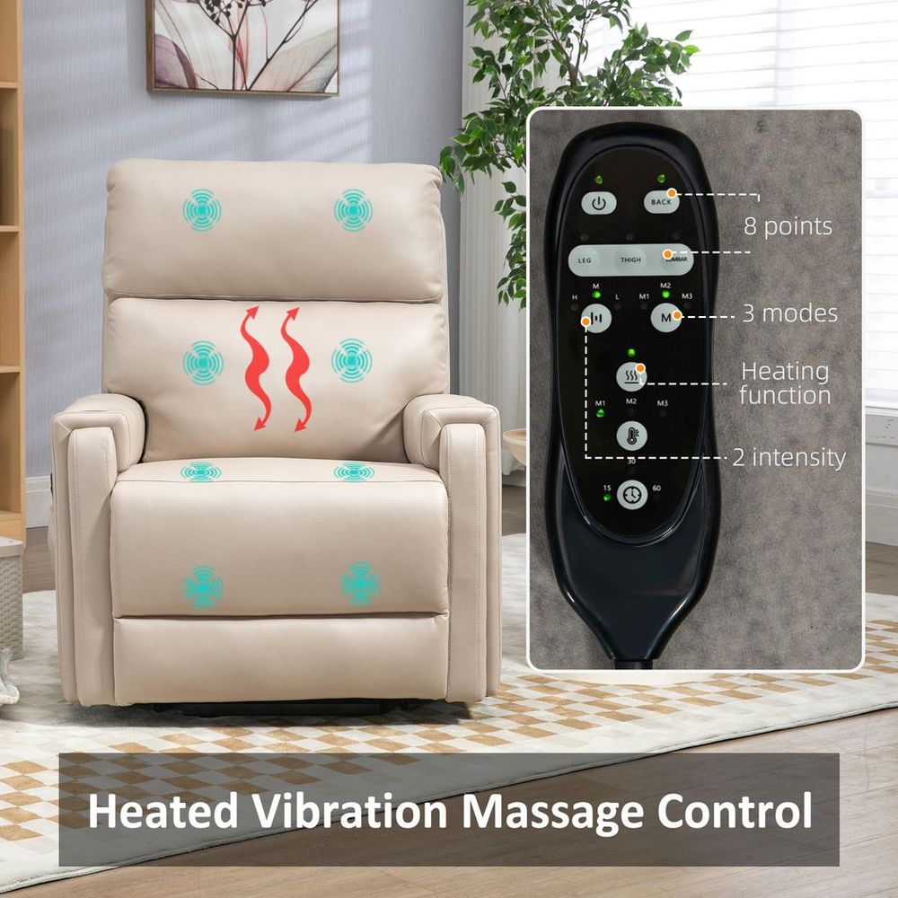 HOMCOM Power Lift Recliner Chair with Vibration Massage & Heat - Comfort Unleashed