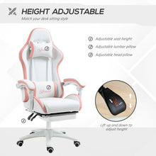 Load image into Gallery viewer, Vinsetto Pink Racing Gaming Chair: Recline, Relax, Game On!
