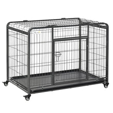Load image into Gallery viewer, Secure &amp; Spacious 78x109cm Metal Dog Cage with Locking Door &amp; Wheels
