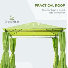 Load image into Gallery viewer, Lemon Green 3m x 3m Metal Gazebo with Sidewalls - Perfect for Outdoor Gatherings!
