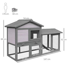 Load image into Gallery viewer, Deluxe 5ft Wooden 2-Tier Rabbit &amp; Guinea Pig Outdoor Hutch with Run
