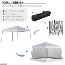 Load image into Gallery viewer, Effortless Outsunny 3.6m Pop-Up Gazebo: Weather-Resistant with Netted Walls
